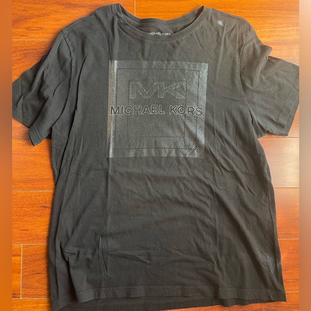 Michael Kors Silver Reflective Logo T-Shirt/New